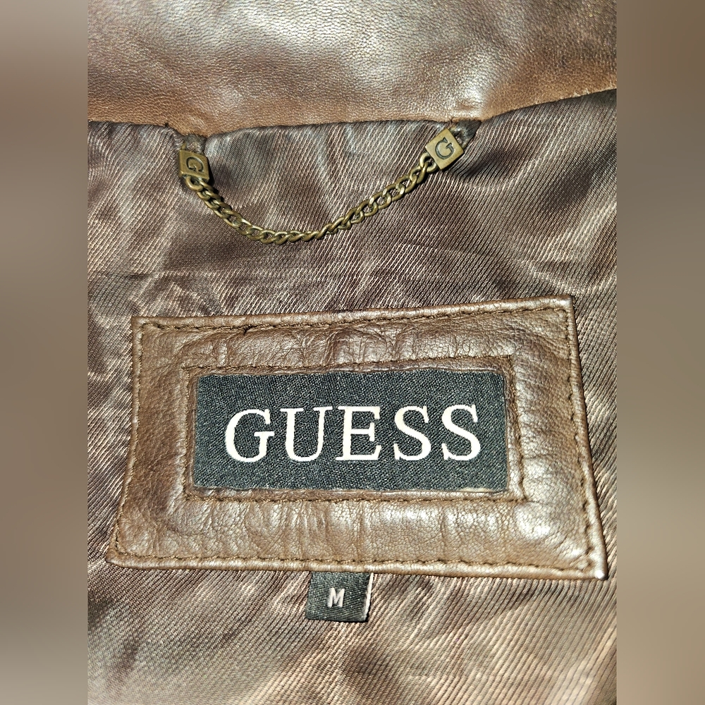 Vintage Women's Guess Leather Jacket Size Medium - Picture 9 of 9